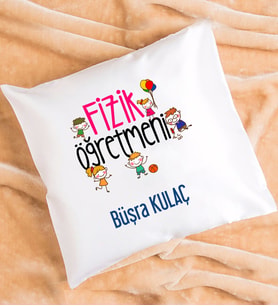 Fizik Öğretmeni Tasarımlı Kişiye Özel Hediye Fizik Öğretmeni Yastık