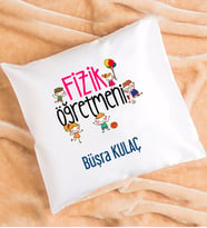 Fizik Öğretmeni Tasarımlı Kişiye Özel Hediye Fizik Öğretmeni Yastık