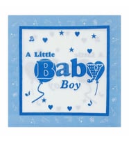 Baby Shower Peçete, Mavi - 33 x 33 cm - 20 Adet (STD)