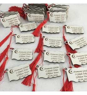 Kişiye Özel Ahşap Asker  Hatıra Magnet (Bej)