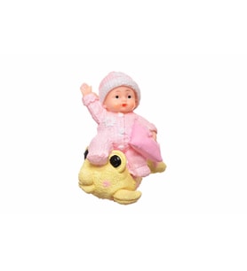 Hediyelik Sevimli Pembe Bebek Biblo Polyester Süs Eşyası (Karışık)