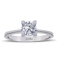 Lova E Renk 0,72 Karat Pırlanta Tektaş Yüzük - 1060005