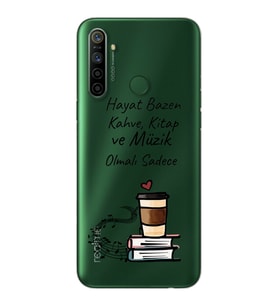 Hayat Bazen Tasarımlı Süper Şeffaf Silikon Telefon Kılıfı Oppo Realmi 5i