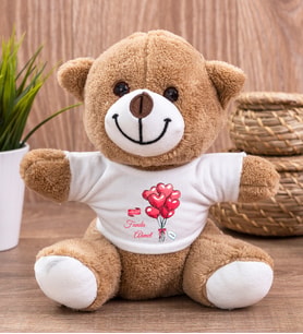 Sevgililere Özel Balon Tasarım Peluş Ayıcık