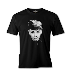 Audrey Hepburn Siyah Erkek Tshirt