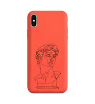 Iphone Xs Max Çizgi Tasarımlı Turuncu Lansman Telefon Kılıfı