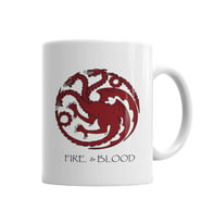 Casa Targaryen Goot Fire Ve Blood Kupa Bardak Porselen