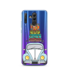 Tatil Araba Tasarımlı Süper Şeffaf Silikon Telefon Kılıfı Huawei Honor 20 Lite