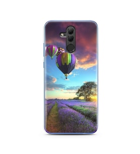Lavanta Bahçesi Tasarımlı Süper Şeffaf Silikon Telefon Kılıfı Huawei Honor 20 Li