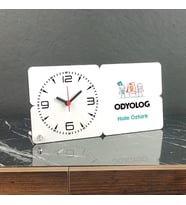 Odyolog Ahşap Masa Saati