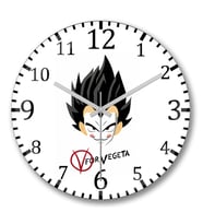 V For Vegeta Duvar Saati Bombeli Gercek Cam