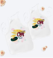 BK Gift Kişiye Özel İkili Anne Kız Mutfak Önlüğü Seti - 2 (Beyaz)