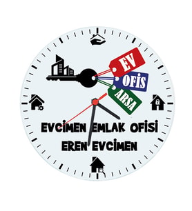 Biresimden Emlakçıya Hediye isimli Cam Duvar Saati