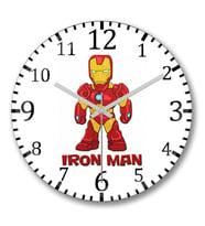 Iron Man Homem de Ferro Super Herois Duvar Saati Bombeli Gercek C