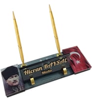 Sentez UV Baskı Atatürk Kristal Masa İsimliği