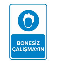 NEW JARGON - Bonesiz Çalışmayın Levhası - Sac Malzeme 25x35cm