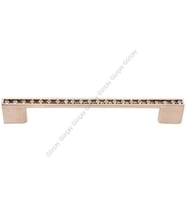 Sıralı Taşlı Lama Kulp 128mm İnoks (2 Adet) (Gümüş)