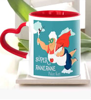 BK Gift Kişiye Özel Anneler Günü Temalı Kırmızı Kalpli  Kupa Bardak Kk11