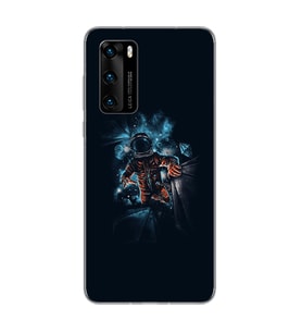 Uzay Boşluğu Tasarım Süper Şeffaf Silikon Telefon Kılıfı Huawei P40
