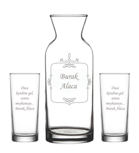 Kişiye Özel Rakı Karaf Seti Model 16-1