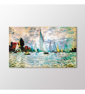 Arty Tablo Dönen Havada Tekneler Argenteuil Tablo (Karışık)