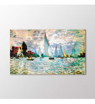 Arty Tablo Dönen Havada Tekneler Argenteuil Tablo (Karışık)