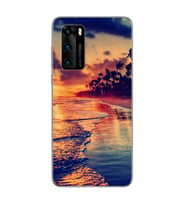 Sahil Tasarımlı Süper Şeffaf Silikon Telefon Kılıfı Huawei P40 Pro