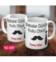 Babalar Günün Kutlu Olsun İsimli Kişiye Özel Babalar Günü İçin Hediye Kupa Bardak