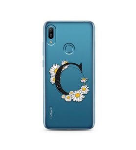 Papatya Harf Tasarım Süper Şeffaf Silikon Telefon Kılıfı Huawei Y6 Prime (2019) 
