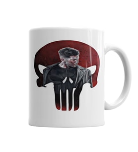 Caveira Justiceiro Kupa Bardak Porselen