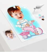 BK Gift Kişiye Özel Bebek Karikatür 240 Parça A3 Puzzle  4