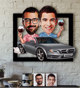 BK Gift Kişiye Özel Kankalar Karikatürlü 3D Ahşap Tablo-1