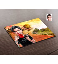 BK Gift Kişiye Özel Erkek Karikatürlü Ahşap Puzzle-64