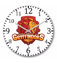Gryffindor Duvar Saati Bombeli Gercek Cam