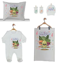 Pia Baby GL 1903-02 İsme Özel Beşli Tulum Set