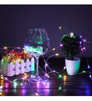 Pazariz Peri Led Pilli Dekoratif Led Işık Yılbaşı Led İnce Tel 5 mt