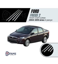 Ford Focus 2 Krom Cam Çıtası 4 prç. 2004-2010 P. Çelik (SEDAN)
