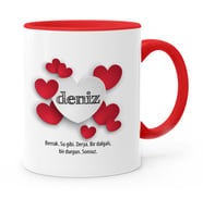 BK Gift Kişiye Özel Sevgili İsim Anlamı Kırmızı Kupa Bardak  1