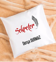 Sekreter Tasarımlı Kişiye Özel Hediye Sekreter Yastık