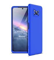 Microsonic Xiaomi Poco X3 NFC Kılıf Double Dip 360 Protective Mavi