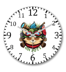 League Of Legends Teemo Duvar Saati Bombeli Gercek Cam