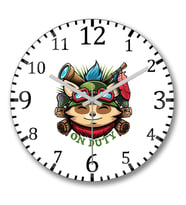 League Of Legends Teemo Duvar Saati Bombeli Gercek Cam
