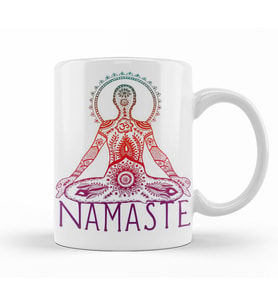Namaste Yoga  Kupa Bardak Porselen