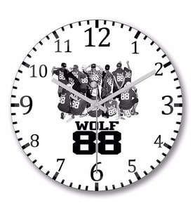 Exo Wolf 88 Duvar Saati Bombeli Gercek Cam