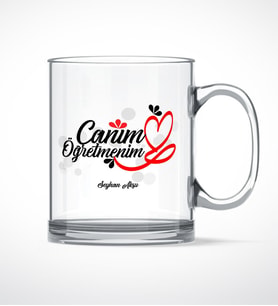 BK Gift Kişiye Özel Canım Öğretmenim Cam Kupa Bardak - 1