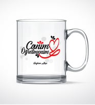 BK Gift Kişiye Özel Canım Öğretmenim Cam Kupa Bardak - 1