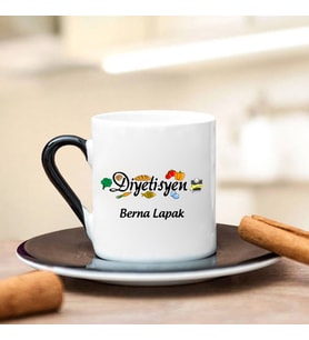 Diyetisyen Türk Kahvesi Fincanı (Siyah)