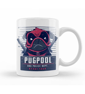 Deadpool Pugpool Köpek Kupa Bardak Porselen