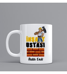 İnşaat Ustası İçin Hediye Kupa Bardak Kişiye Özel Hediye Z67