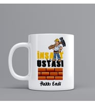 İnşaat Ustası İçin Hediye Kupa Bardak Kişiye Özel Hediye Z67